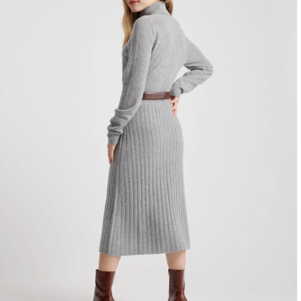 NWT Quince Mongolian Cashmere Midi Skirt size XL - Picture 5 of 6